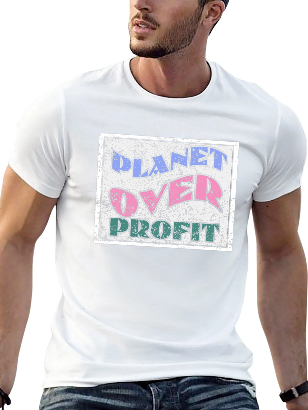 Planet Over Profit Graphic T-Shirt - Eco-Friendly