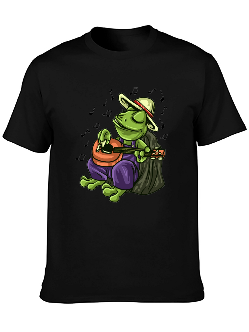 Cool Frog Musician Graphic T-Shirt