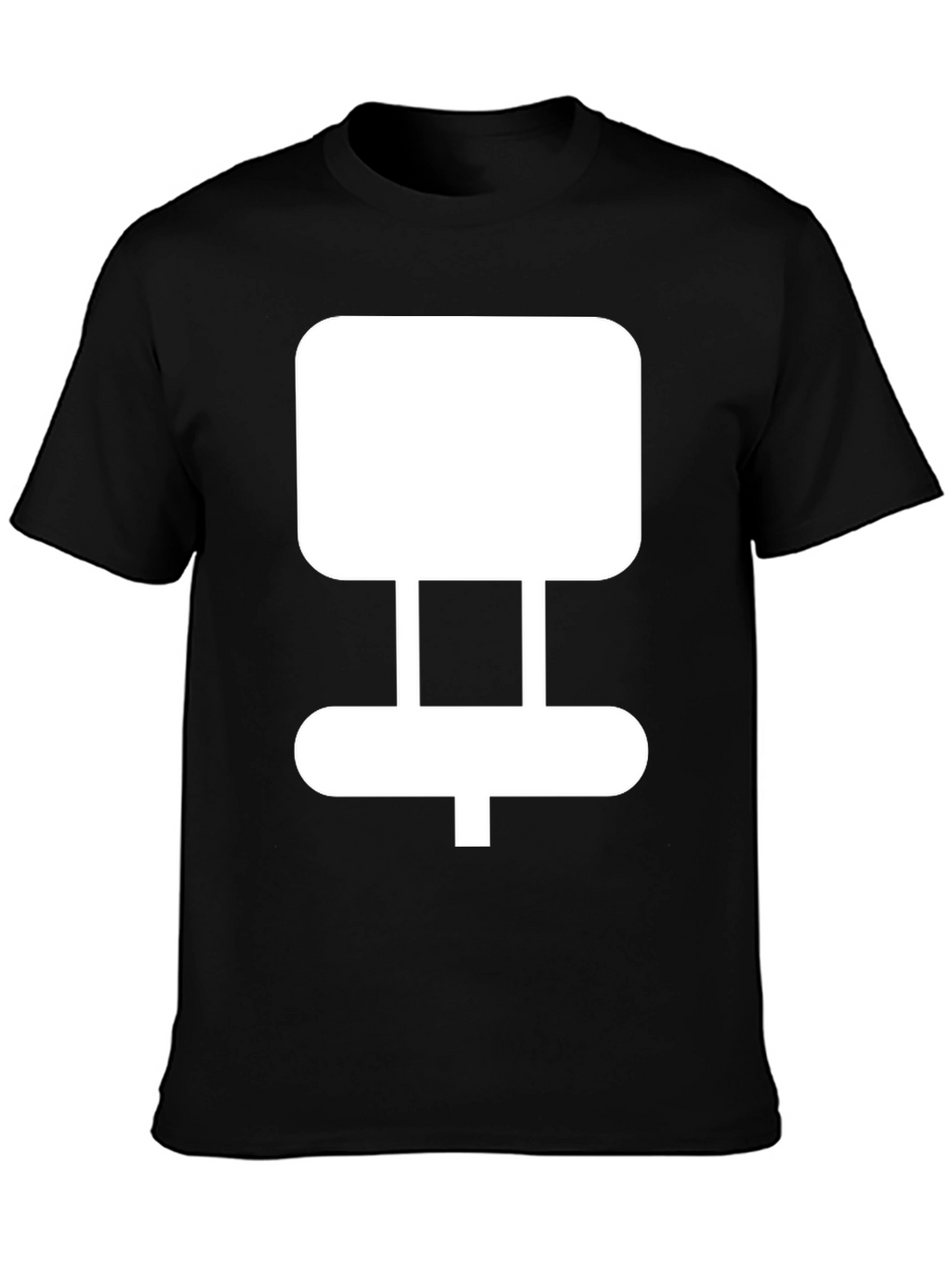 Geometric Design Black T-Shirt