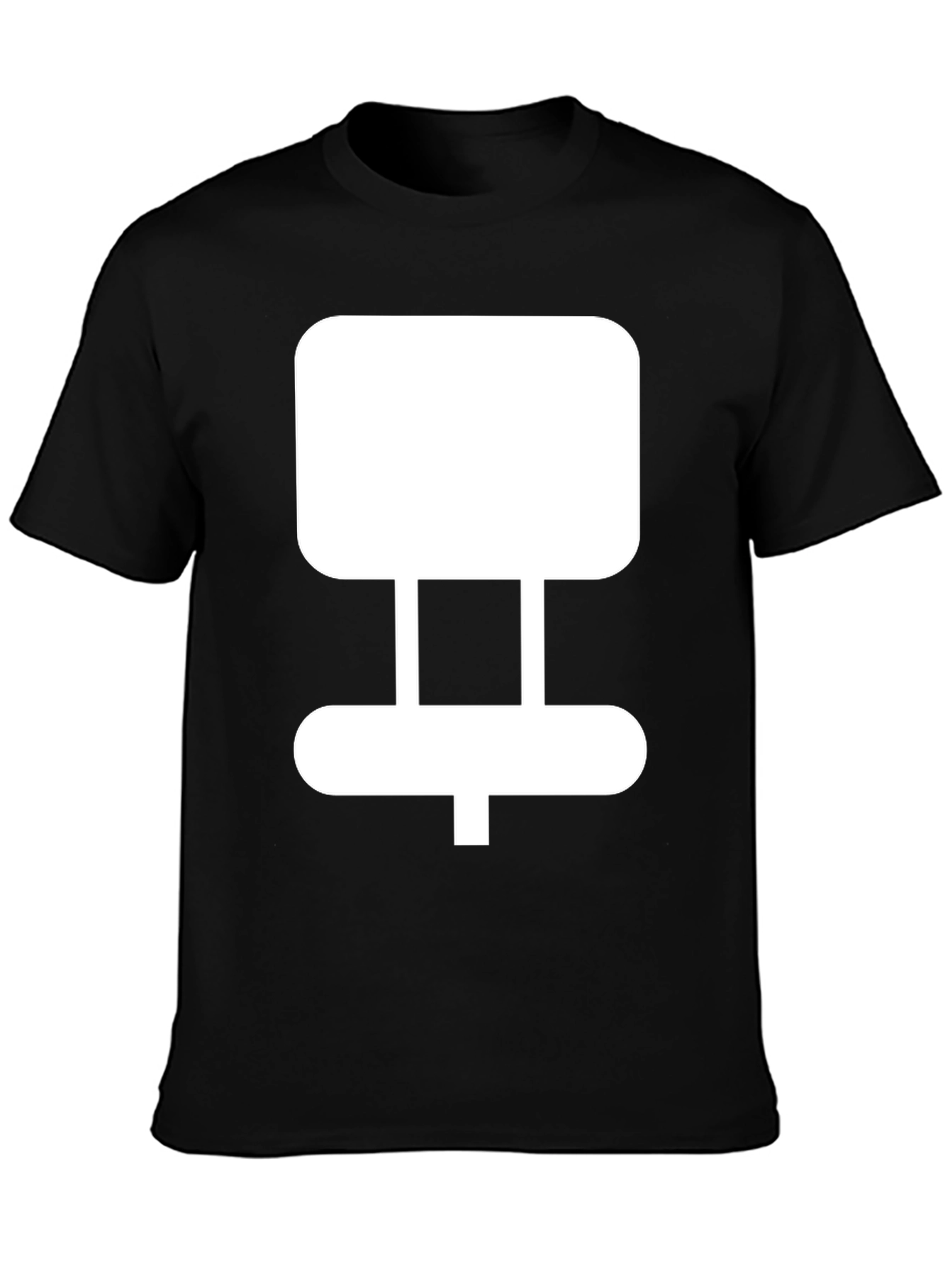 Geometric Design Black T-Shirt