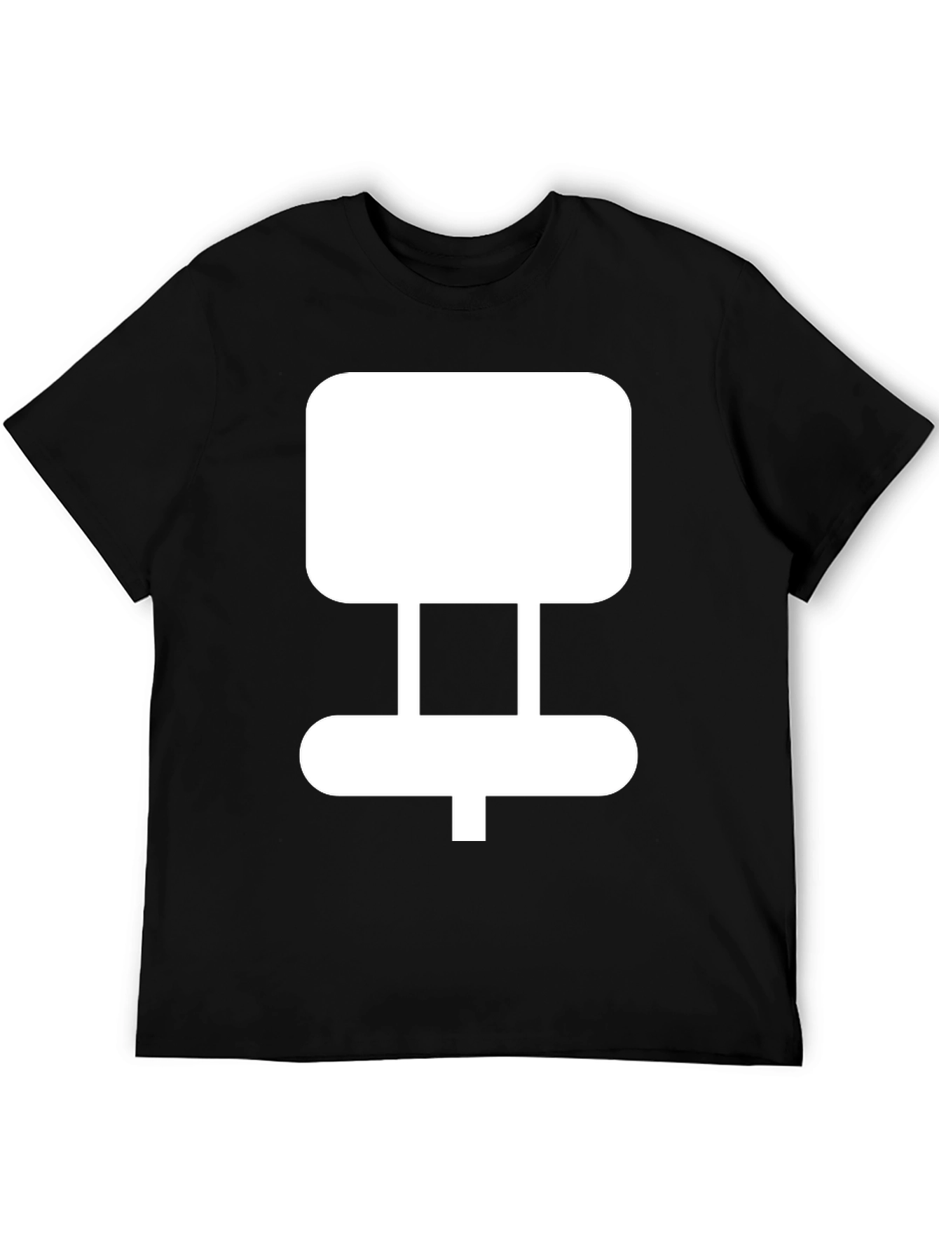 Geometric Design Black T-Shirt