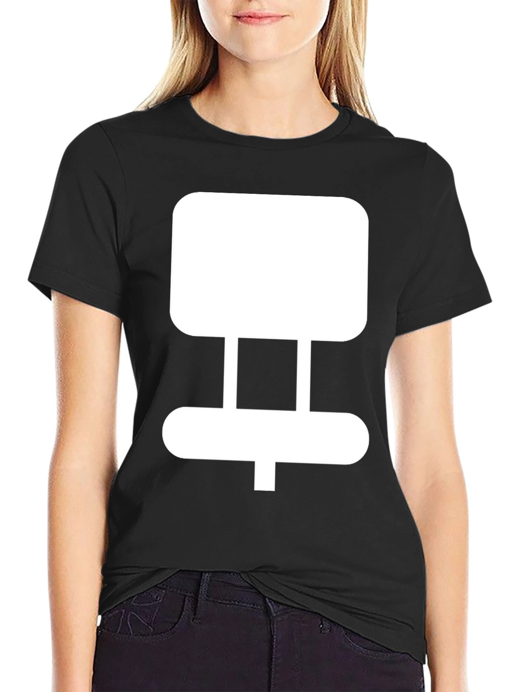 Geometric Design Black T-Shirt