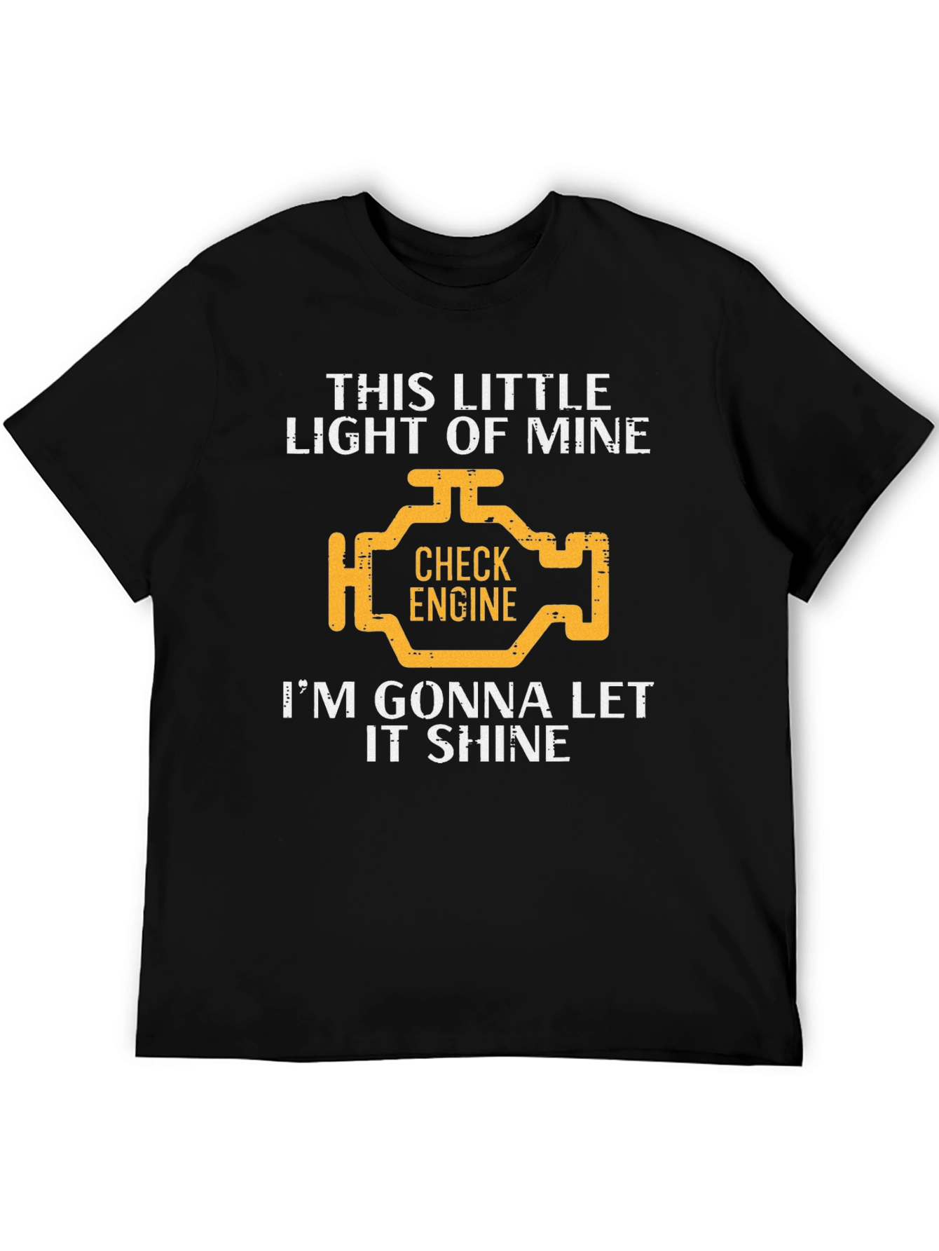 Check Engine Light Graphic T-Shirt - Let It Shine!