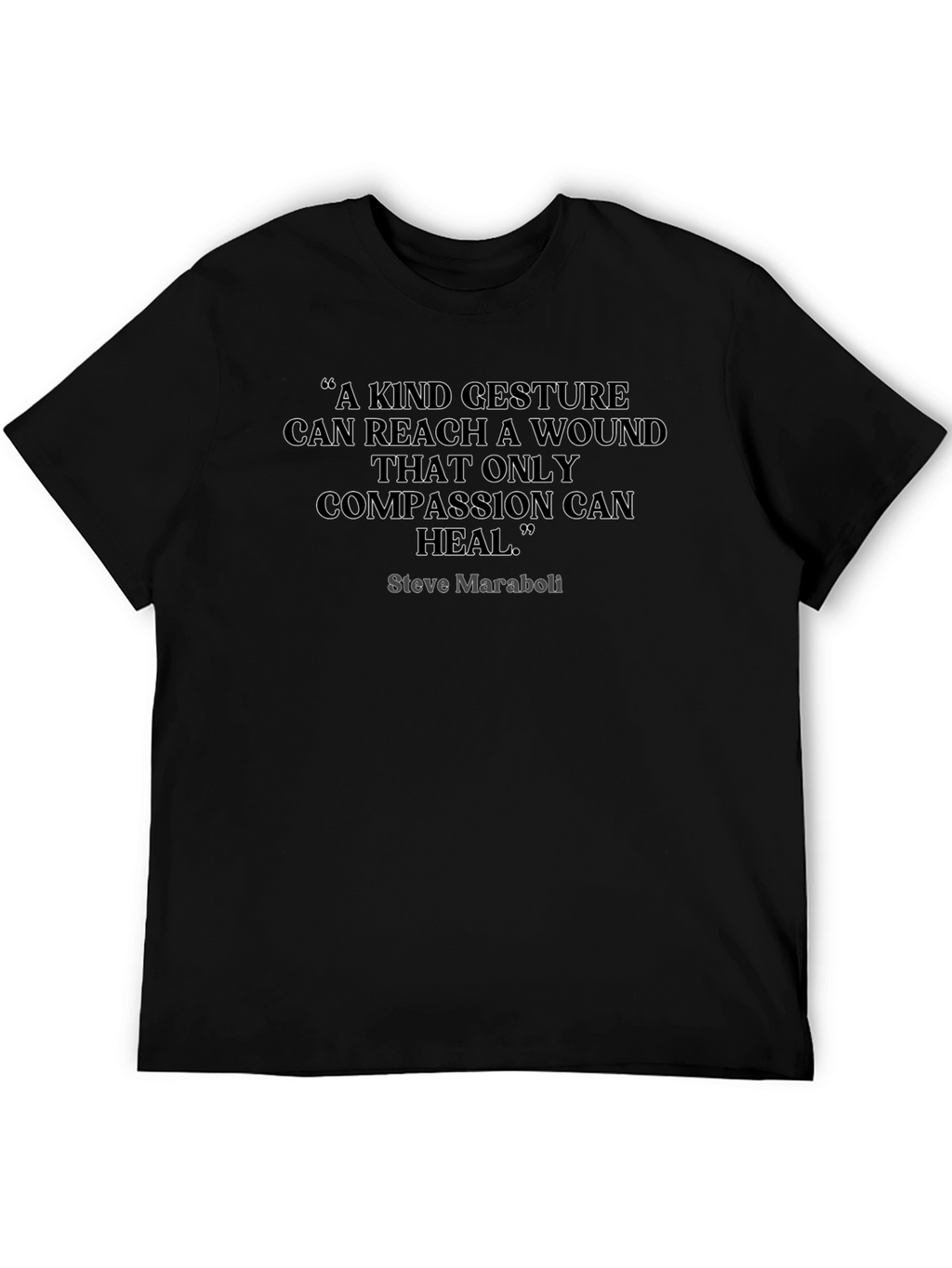 Compassion Quote Graphic Tee - Black