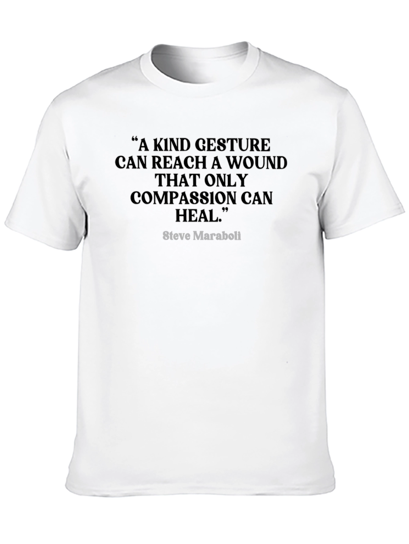 Compassion Quote Graphic Tee - Black