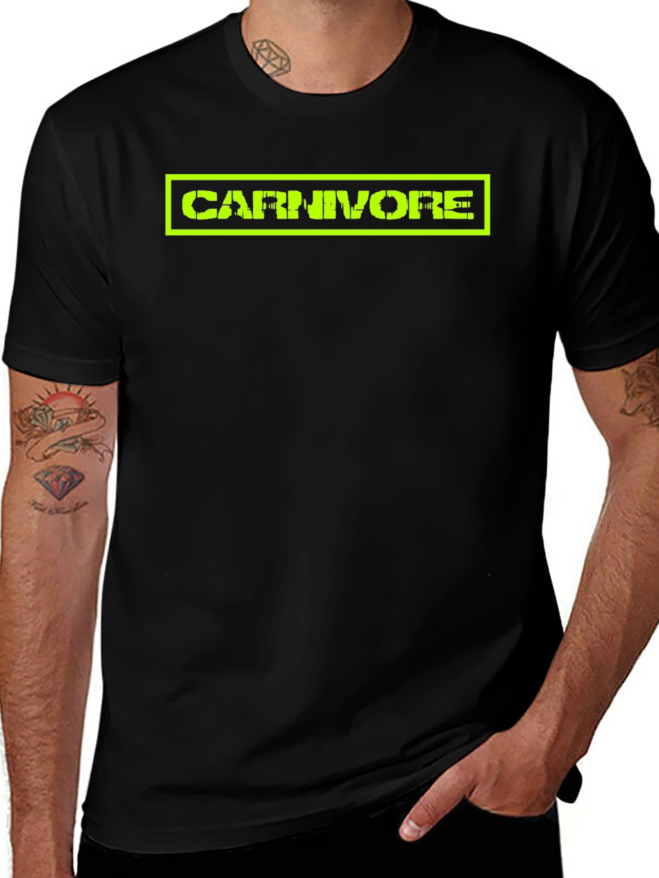 Carnivore Graphic Tee - Black Edgy Style