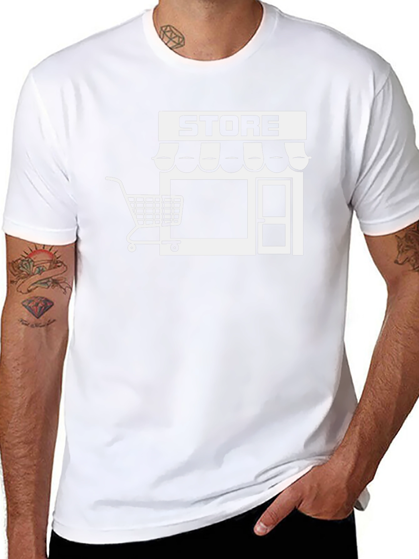 Storefront Graphic Tee - Black Cotton Blend