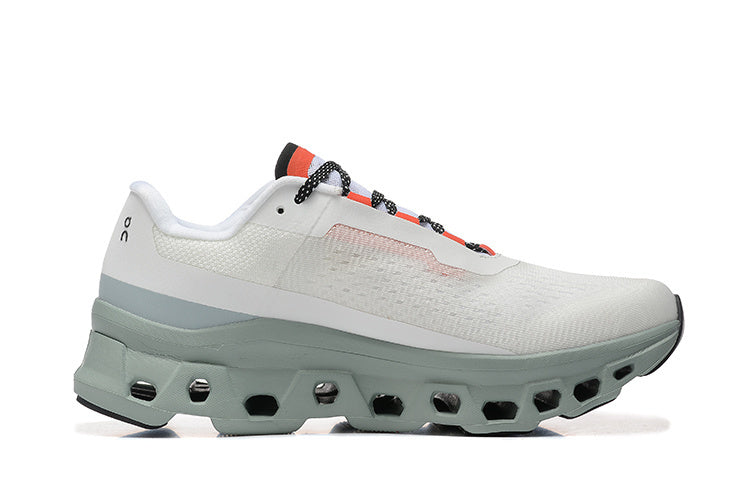 On Running Cloudmonster Sneakers Misty White Blue