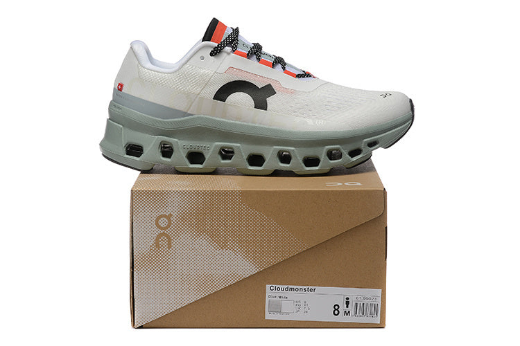 On Running Cloudmonster Sneakers Misty White Blue