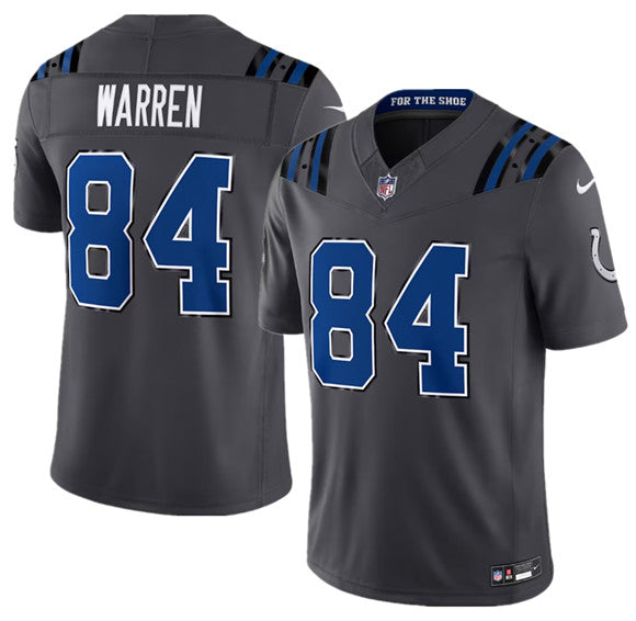 Men's Indianapolis Colts #84 Tyler Warren Dark Gray2026 F.U.S.E. Rivalries Collection Limited Football Stitched Jersey