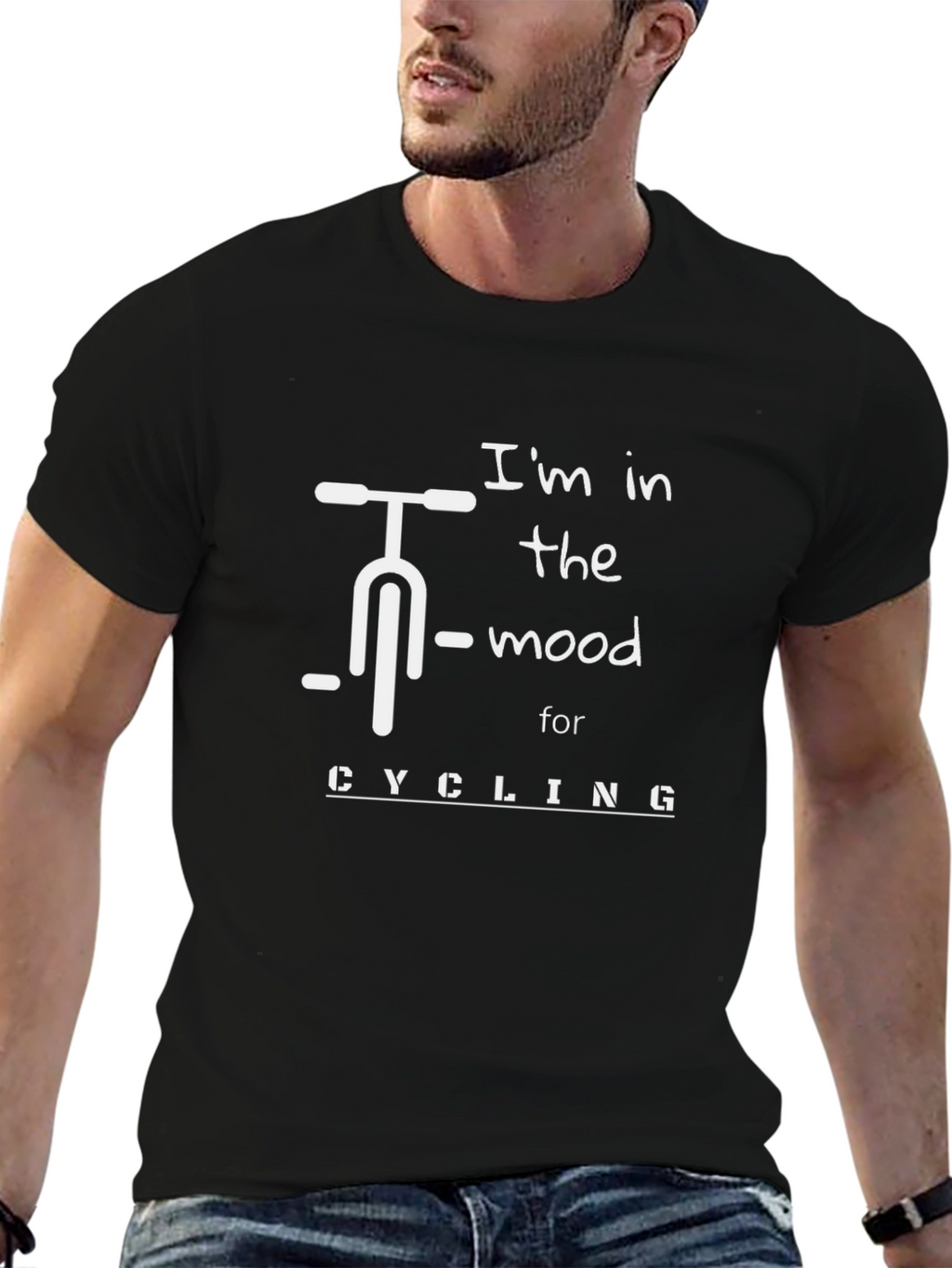 Cycling Mood Black T-Shirt
