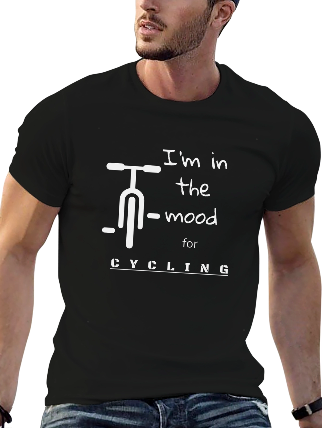 Cycling Mood Black T-Shirt