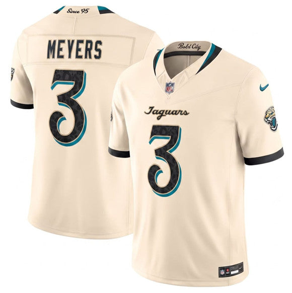 Men's Jacksonville Jaguars #3 Jakobi Meyers Cream 2026 F.U.S.E. Rivalries Collection Limited Football Stitched Jersey