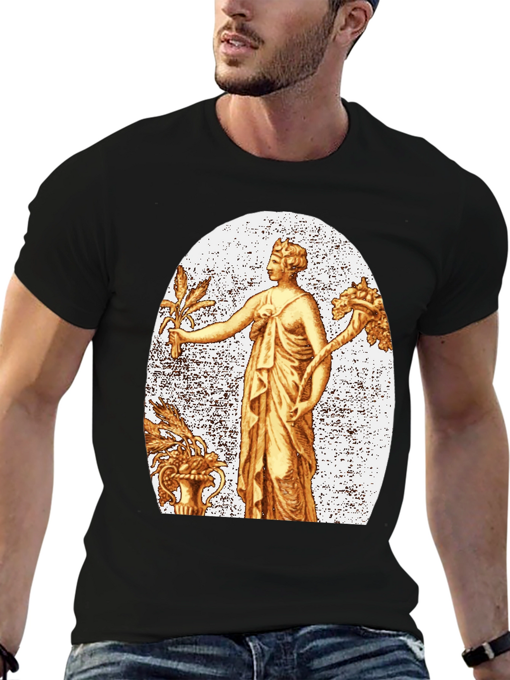 Ancient Goddess Graphic Tee - Black