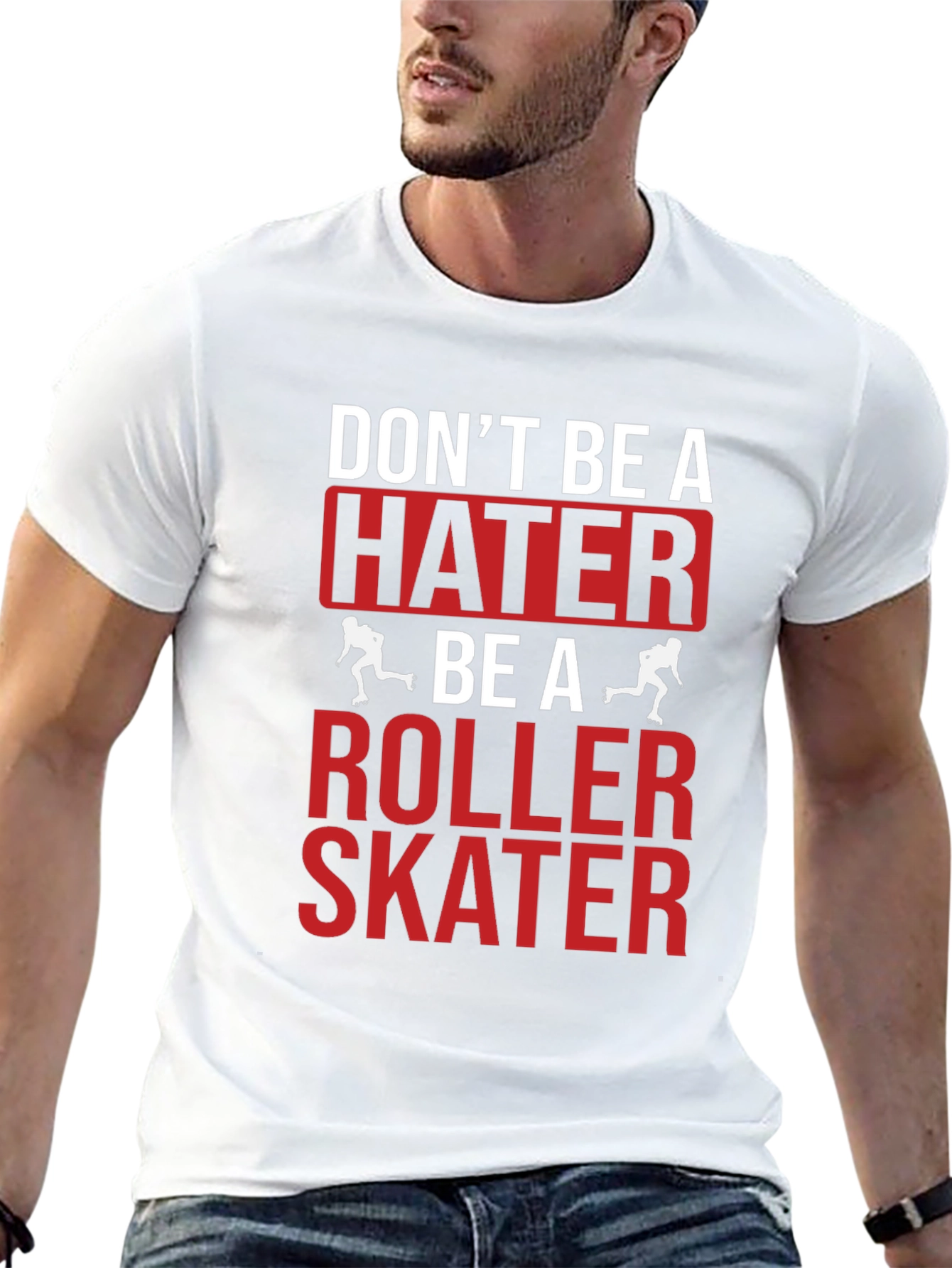 Dont Be A Hater Be A Roller Skater Graphic Tee