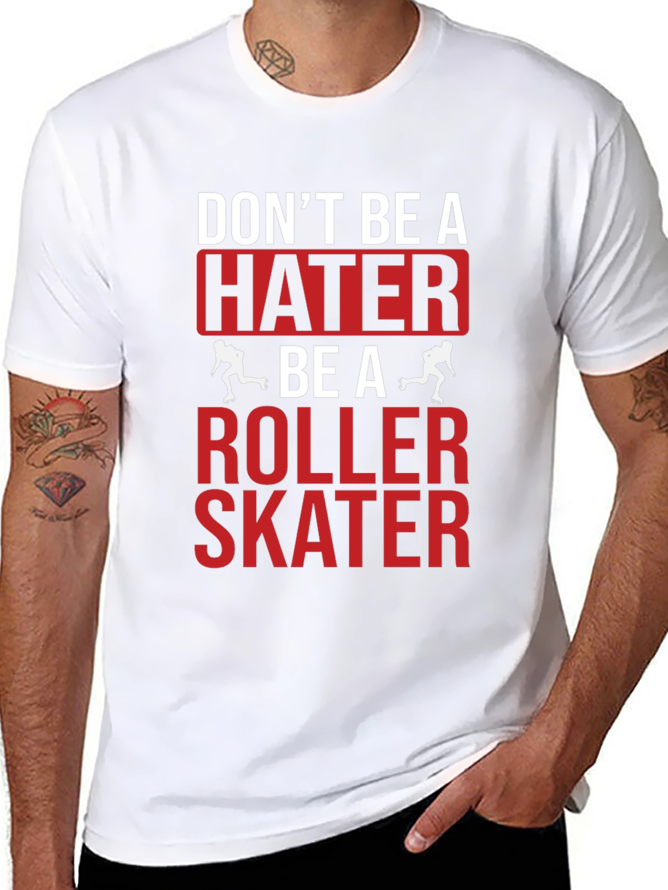 Dont Be A Hater Be A Roller Skater Graphic Tee
