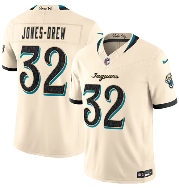 Men's Jacksonville Jaguars #32 Jahlani Tavai Cream 2026 F.U.S.E. Rivalries Collection Limited Football Stitched Jersey