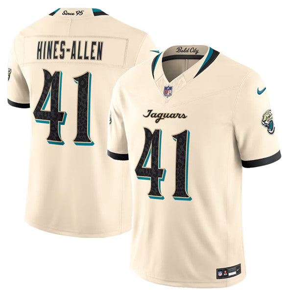 Men's Jacksonville Jaguars #41 Josh Hines-Allen Cream 2026 F.U.S.E. Rivalries Collection Limited Football Stitched Jersey