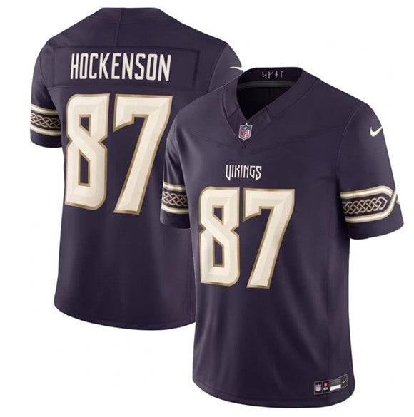 Men's Minnesota Vikings #87 T.J. Hockenson Deep Purple 2026 F.U.S.E. Rivalries Collection Limited Football Stitched Jersey