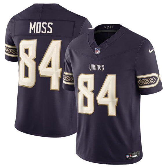 Men's Minnesota Vikings #84 Randy Moss Deep Purple 2026 F.U.S.E. Rivalries Collection Limited Football Stitched Jersey