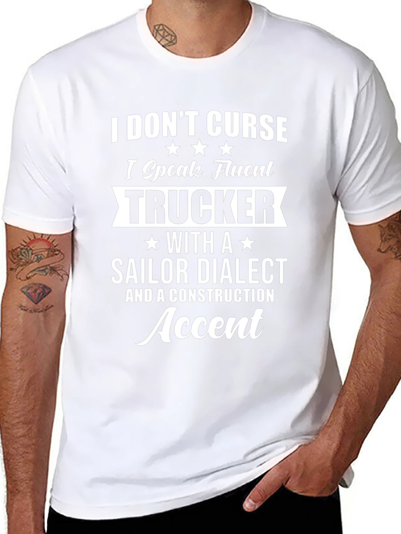 Funny Trucker Accent Graphic Tee