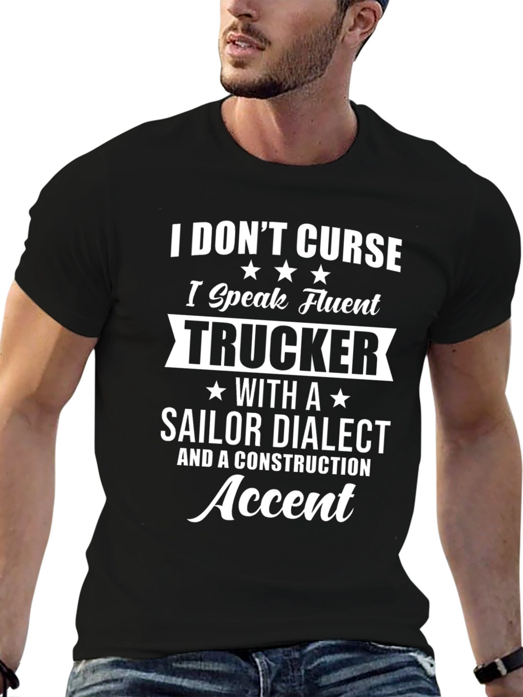 Funny Trucker Accent Graphic Tee