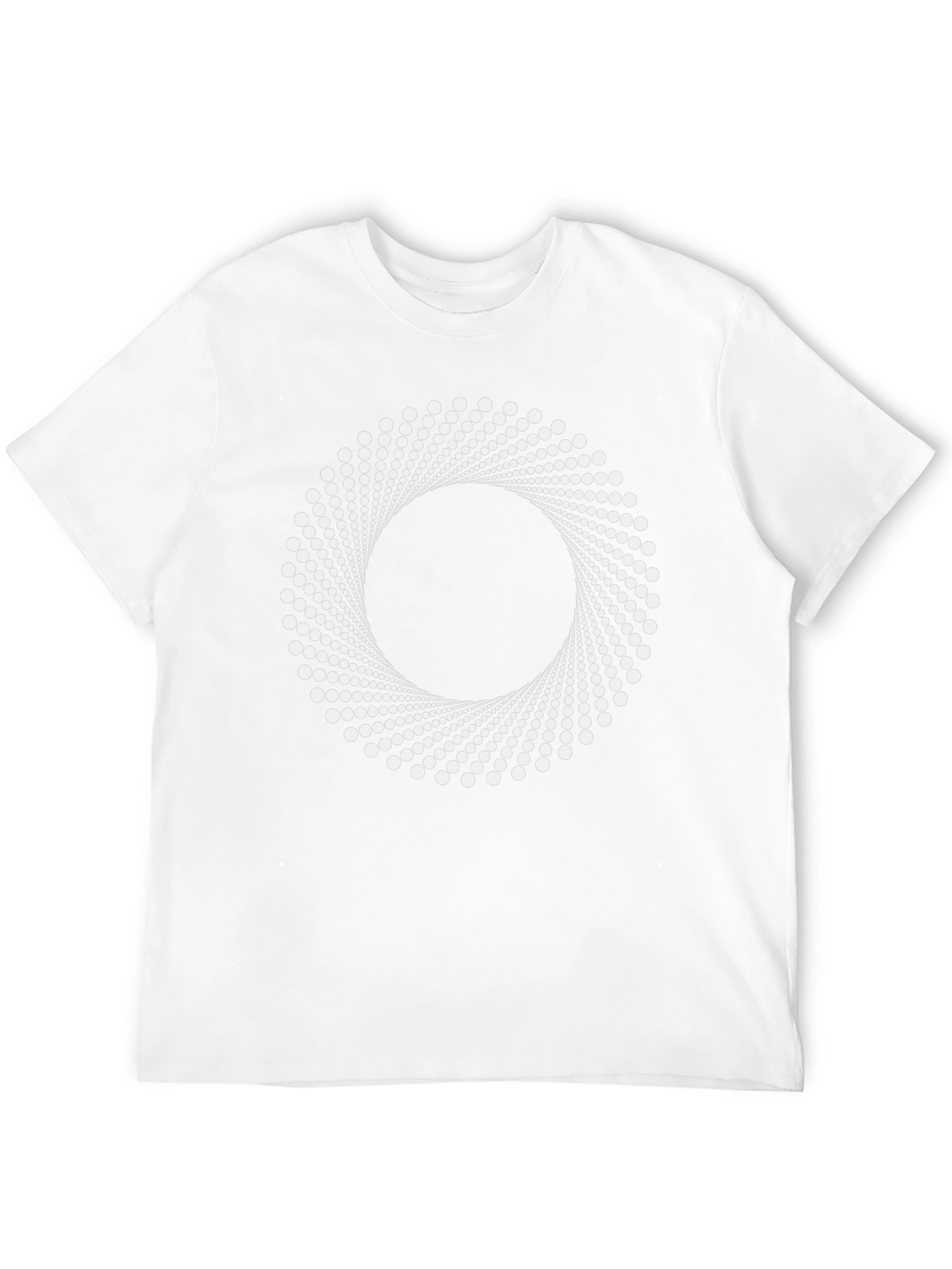 Hypnotic Circle Graphic Tee - Black Cotton T-Shirt