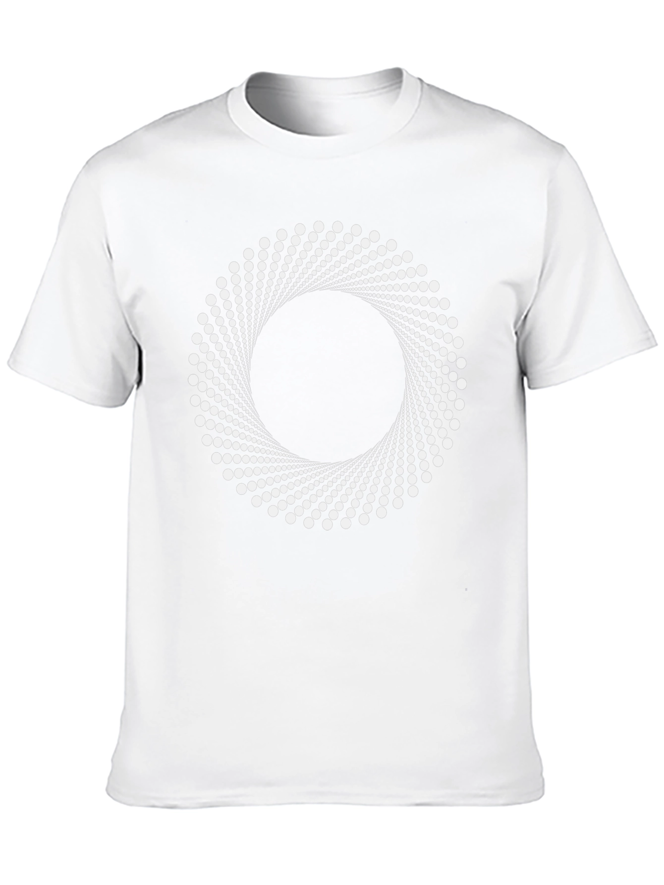 Hypnotic Circle Graphic Tee - Black Cotton T-Shirt