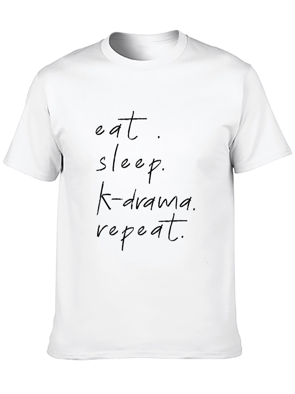 Eat Sleep K-Drama Repeat Black Graphic Tee