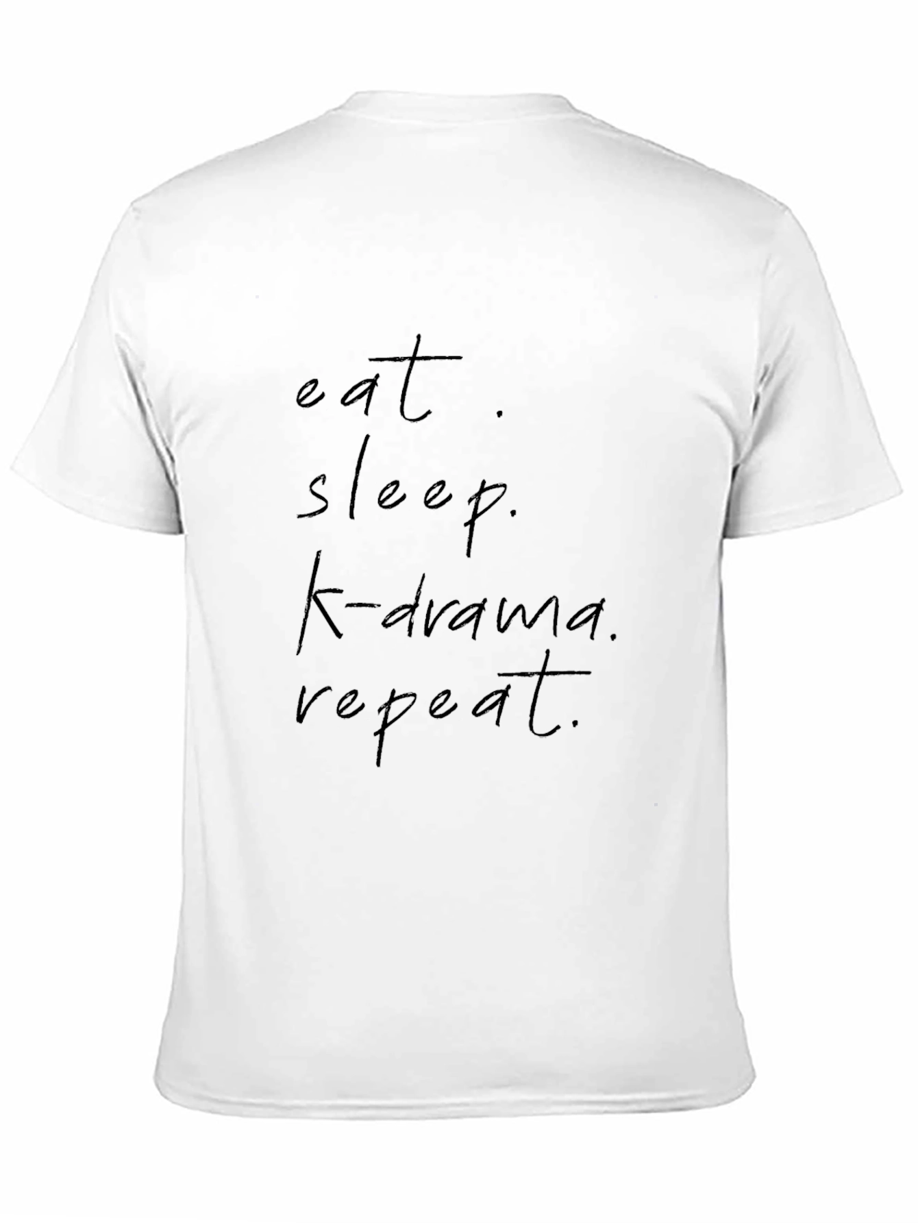 Eat Sleep K-Drama Repeat Black Graphic Tee