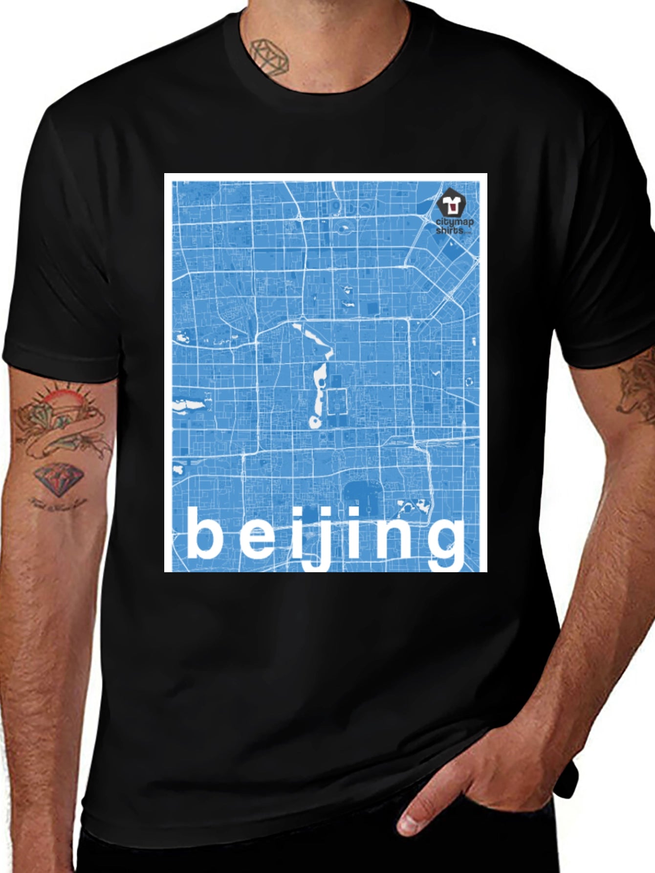 Beijing Map T-Shirt - Stylish City Souvenir Tee