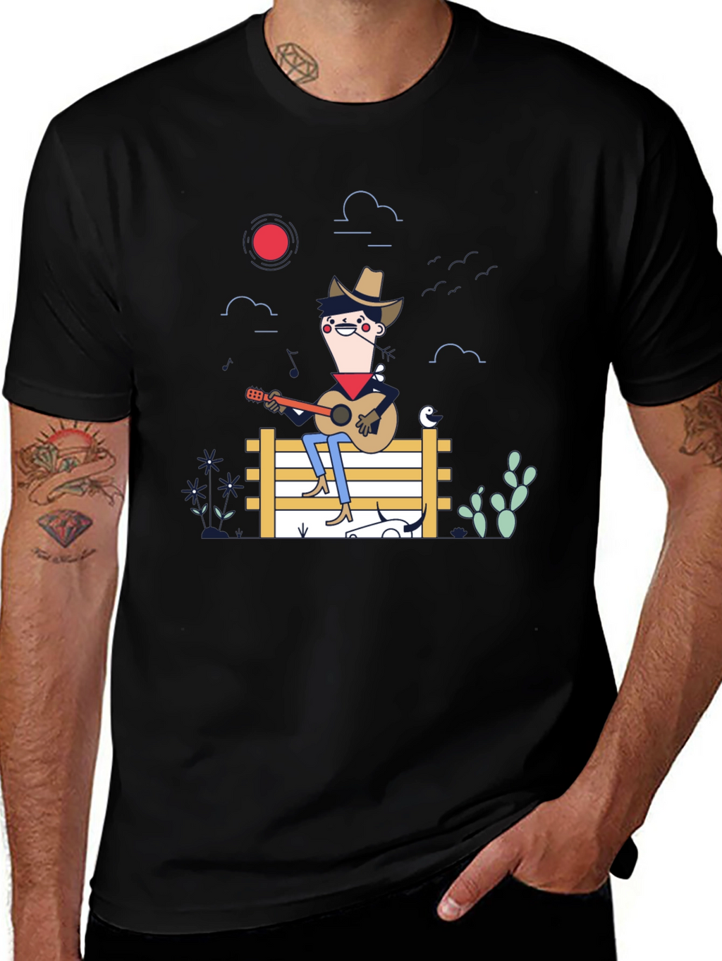 Cartoon Cowboy Graphic Tee