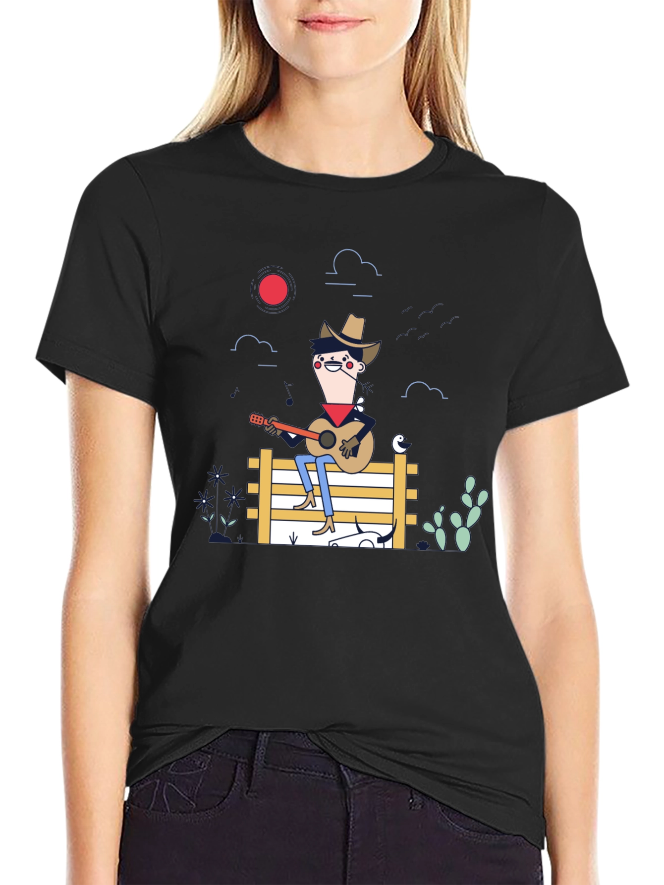 Cartoon Cowboy Graphic Tee
