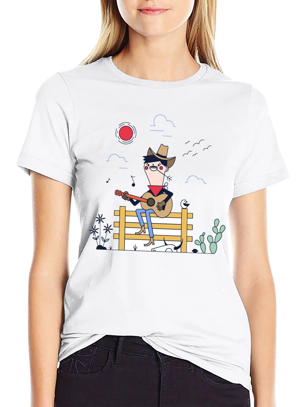 Cartoon Cowboy Graphic Tee