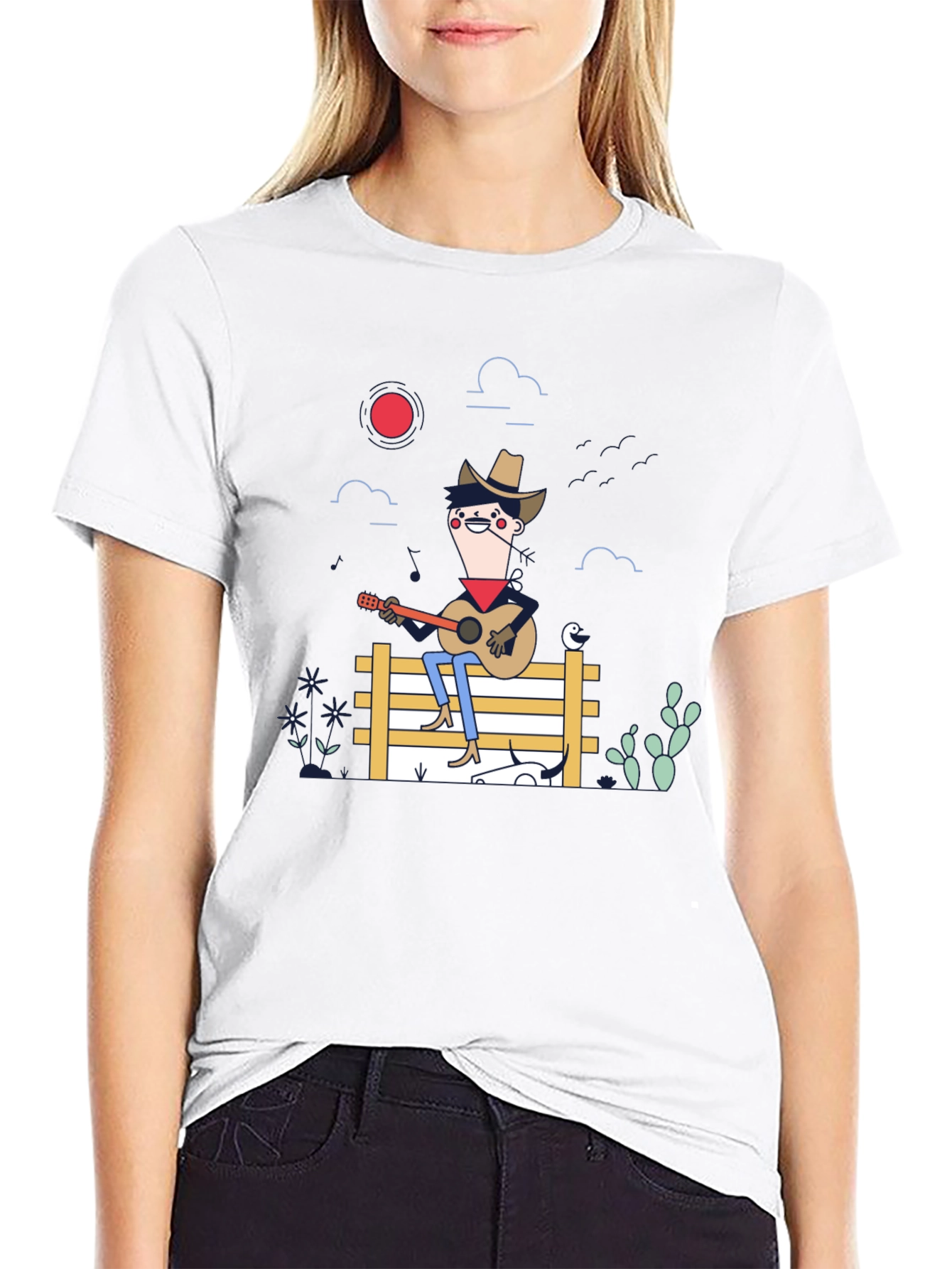 Cartoon Cowboy Graphic Tee
