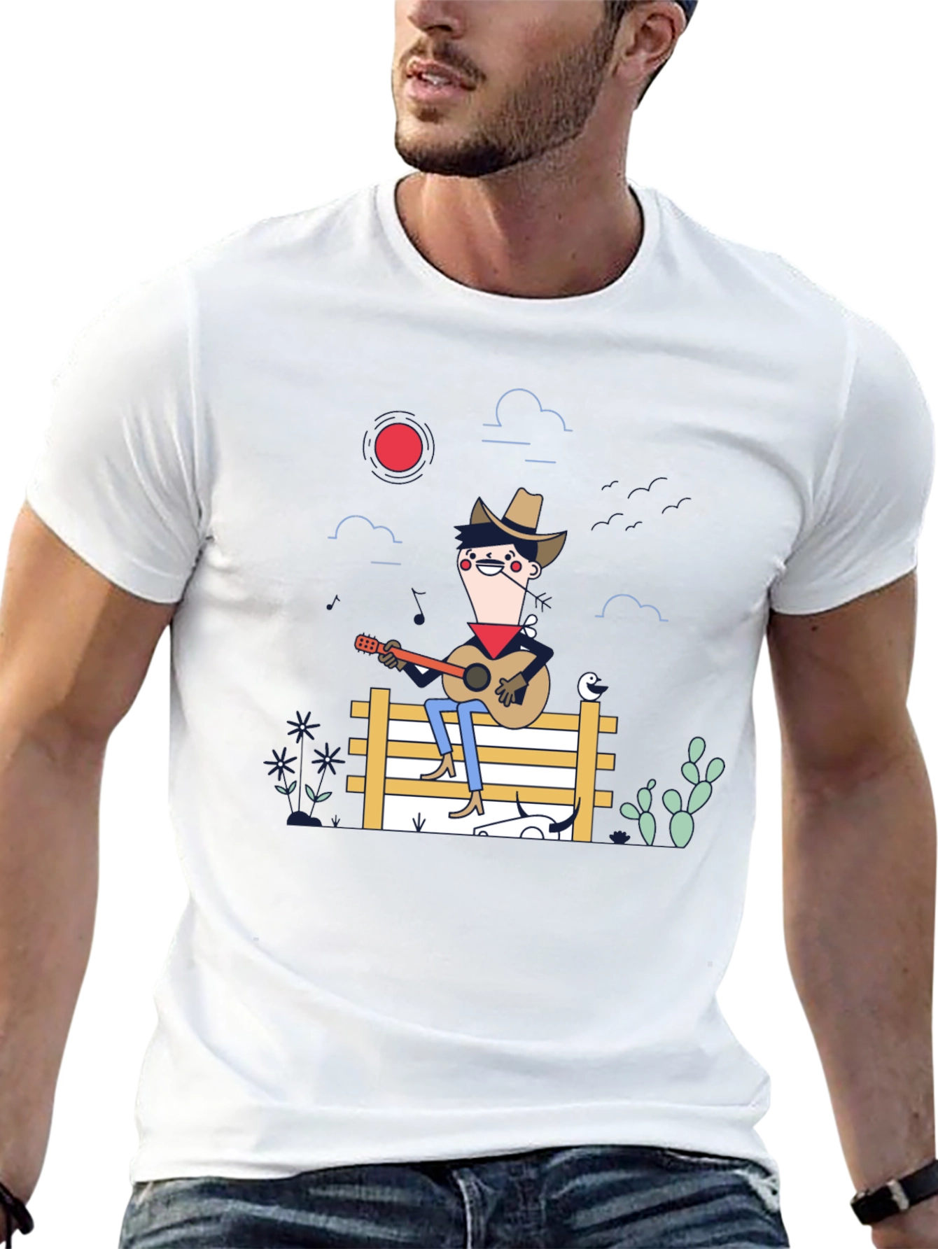 Cartoon Cowboy Graphic Tee