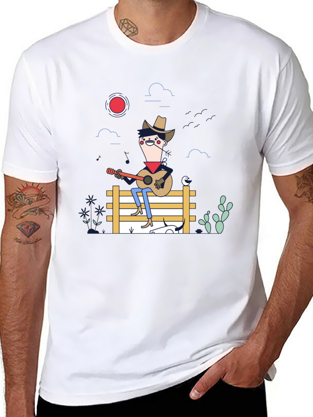 Cartoon Cowboy Graphic Tee
