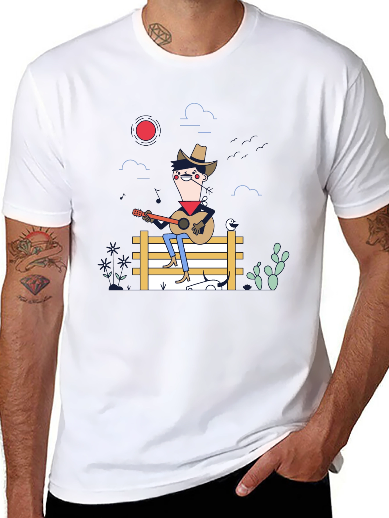 Cartoon Cowboy Graphic Tee