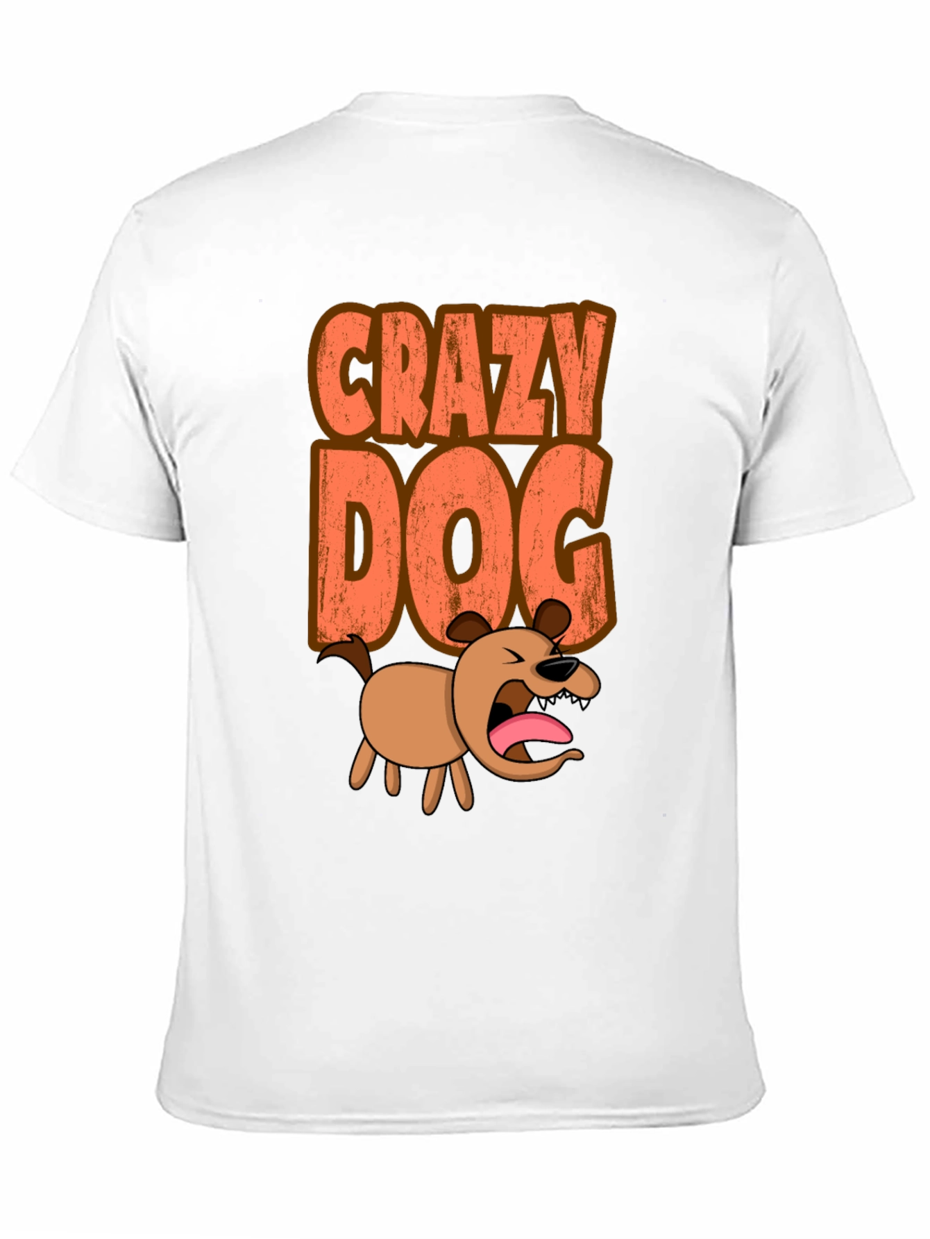 Crazy Dog Graphic Tee - Black Short Sleeve Shirt