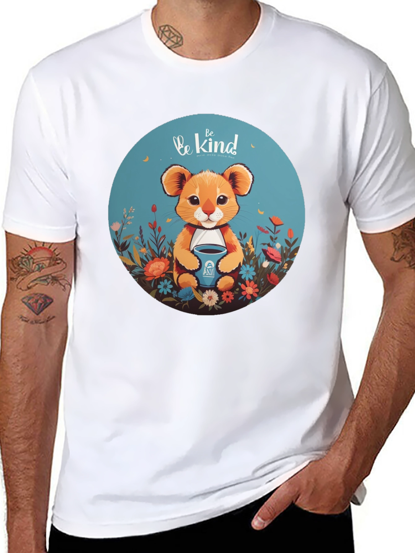 Be Kind Lion Graphic Tee - Unisex Soft Cotton