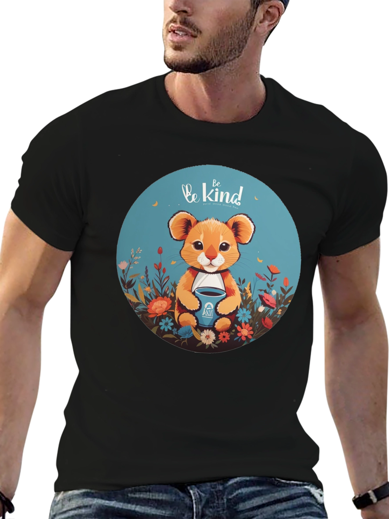 Be Kind Lion Graphic Tee - Unisex Soft Cotton