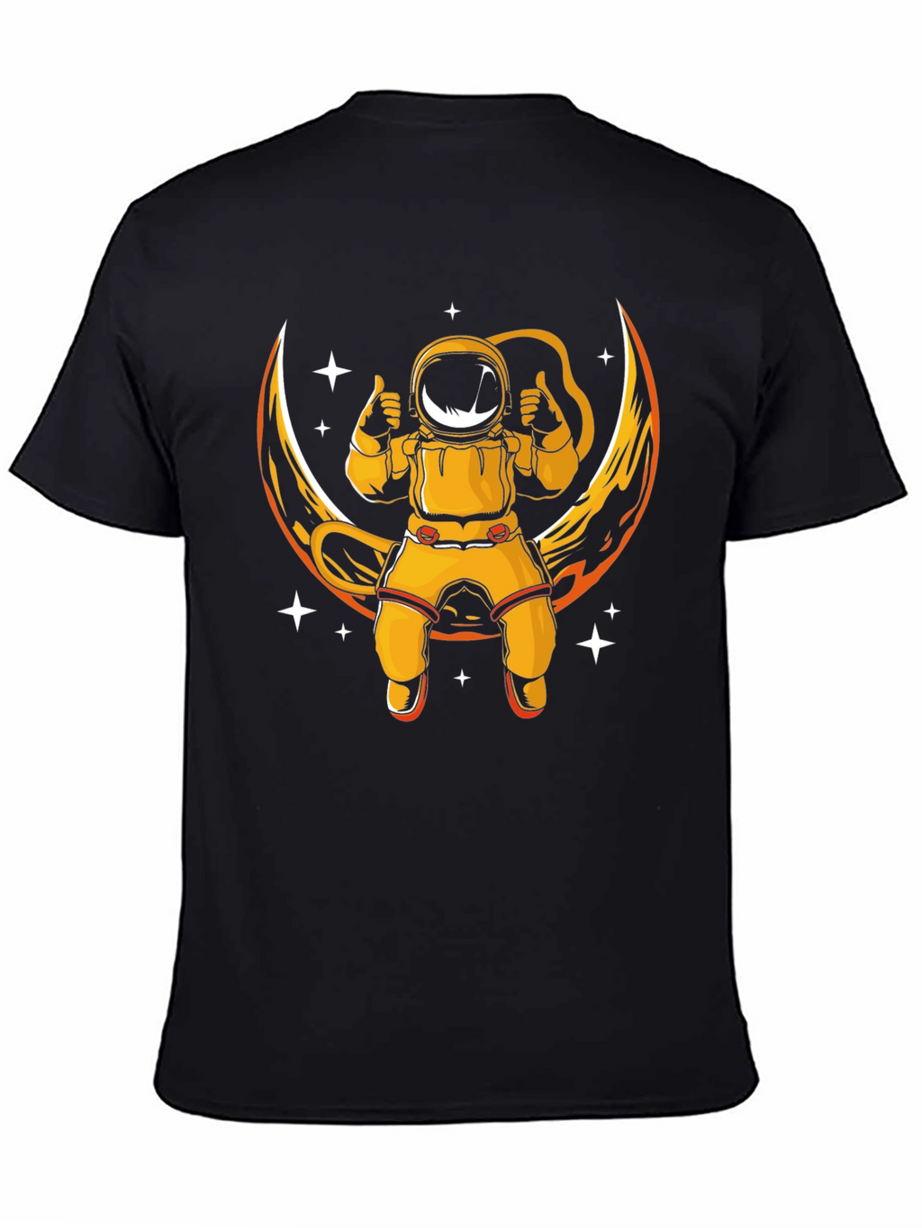 Astronaut Moon Graphic T-Shirt - Black