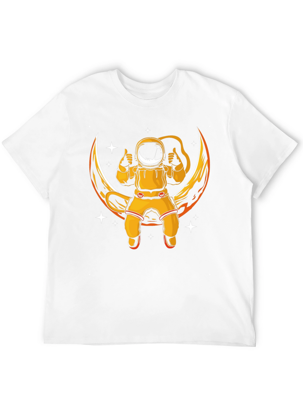 Astronaut Moon Graphic T-Shirt - Black