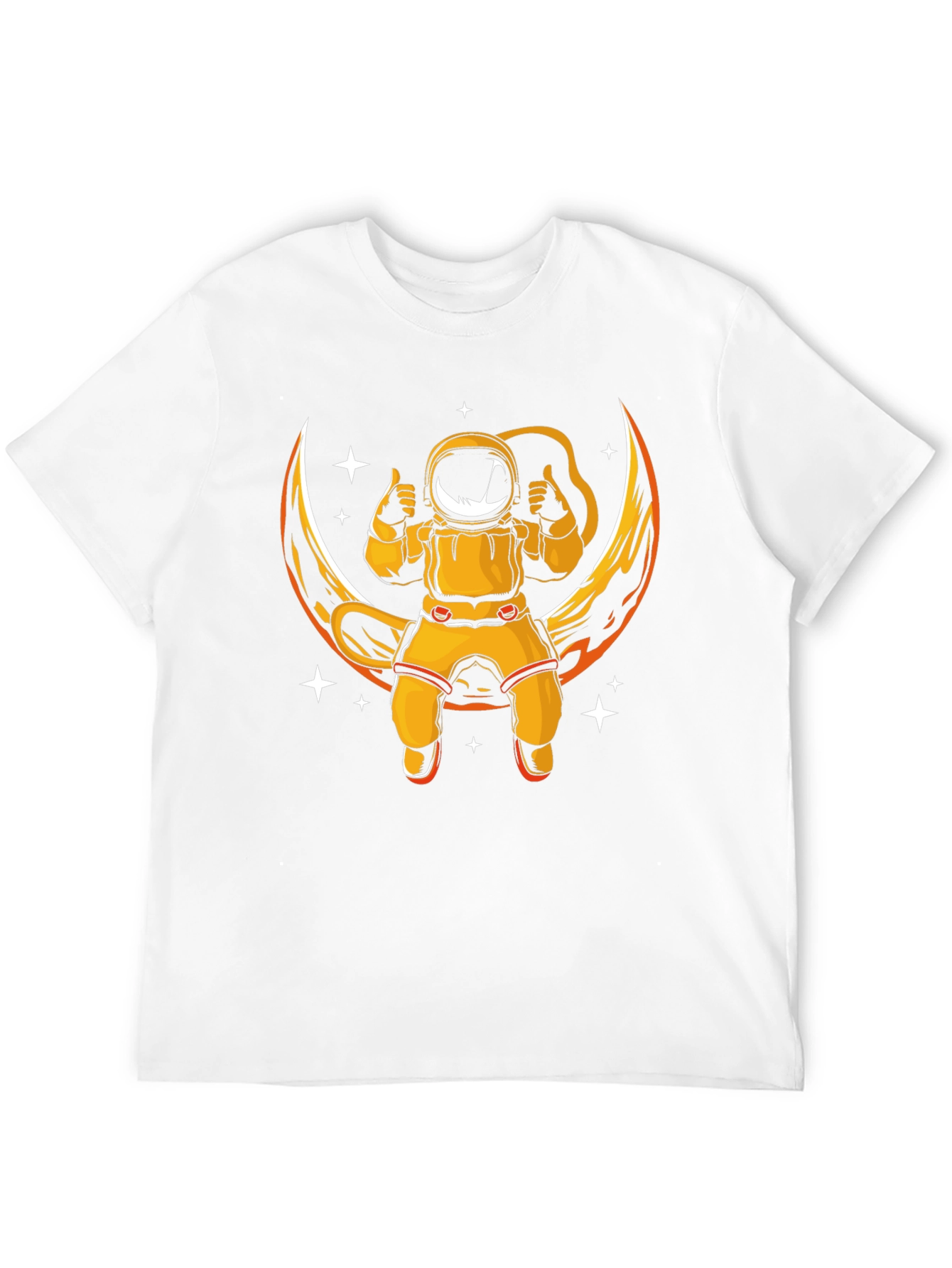 Astronaut Moon Graphic T-Shirt - Black