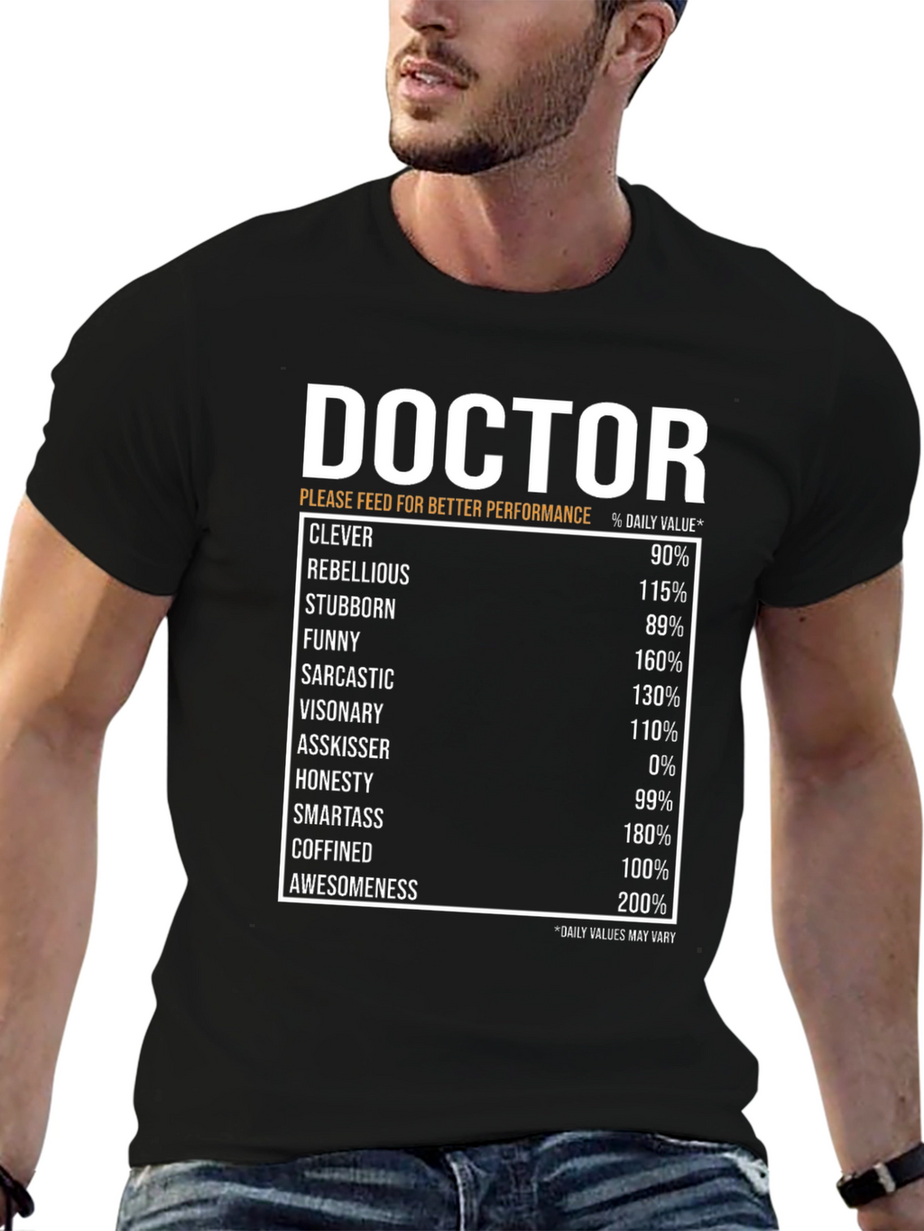 Doctor Nutritional Facts Novelty T-Shirt