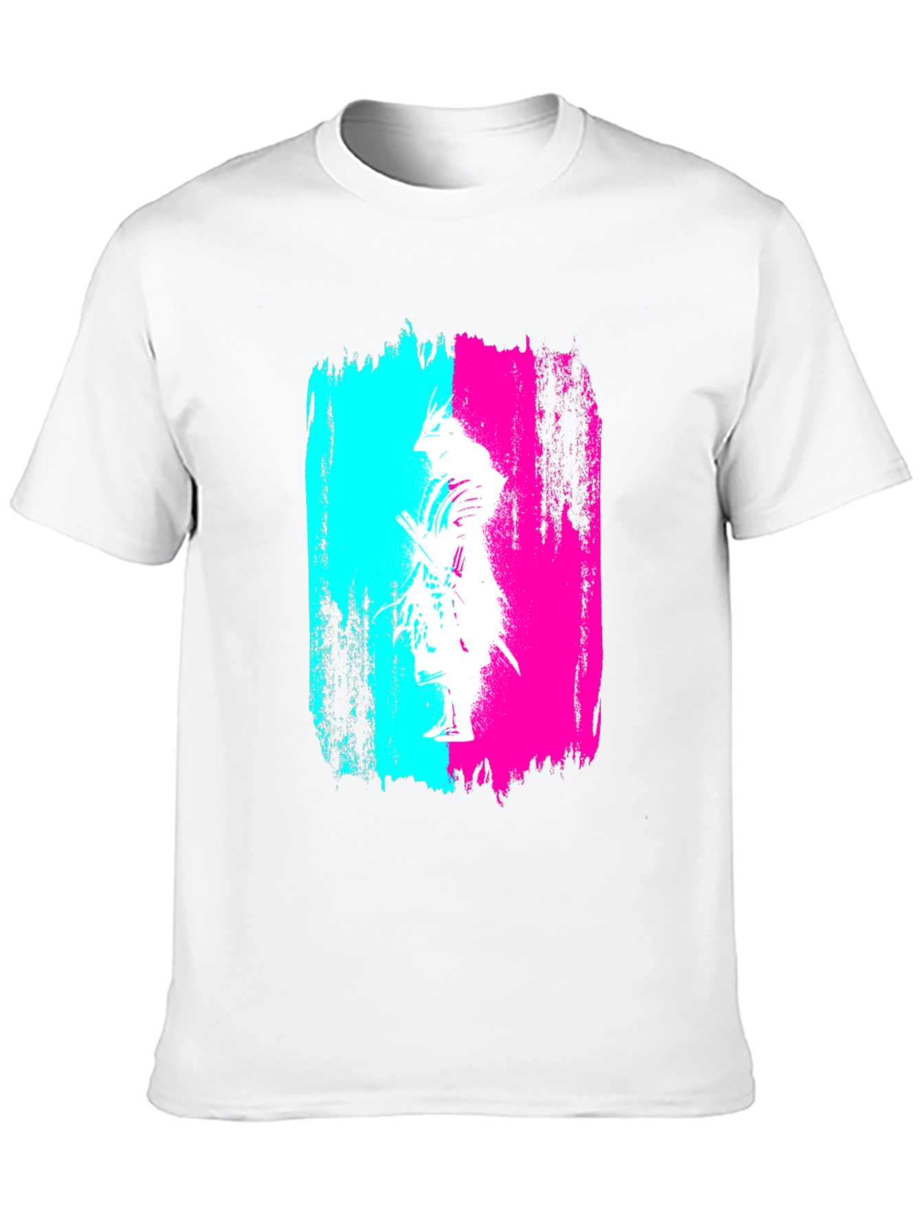 Abstract Samurai Graphic Black T-Shirt