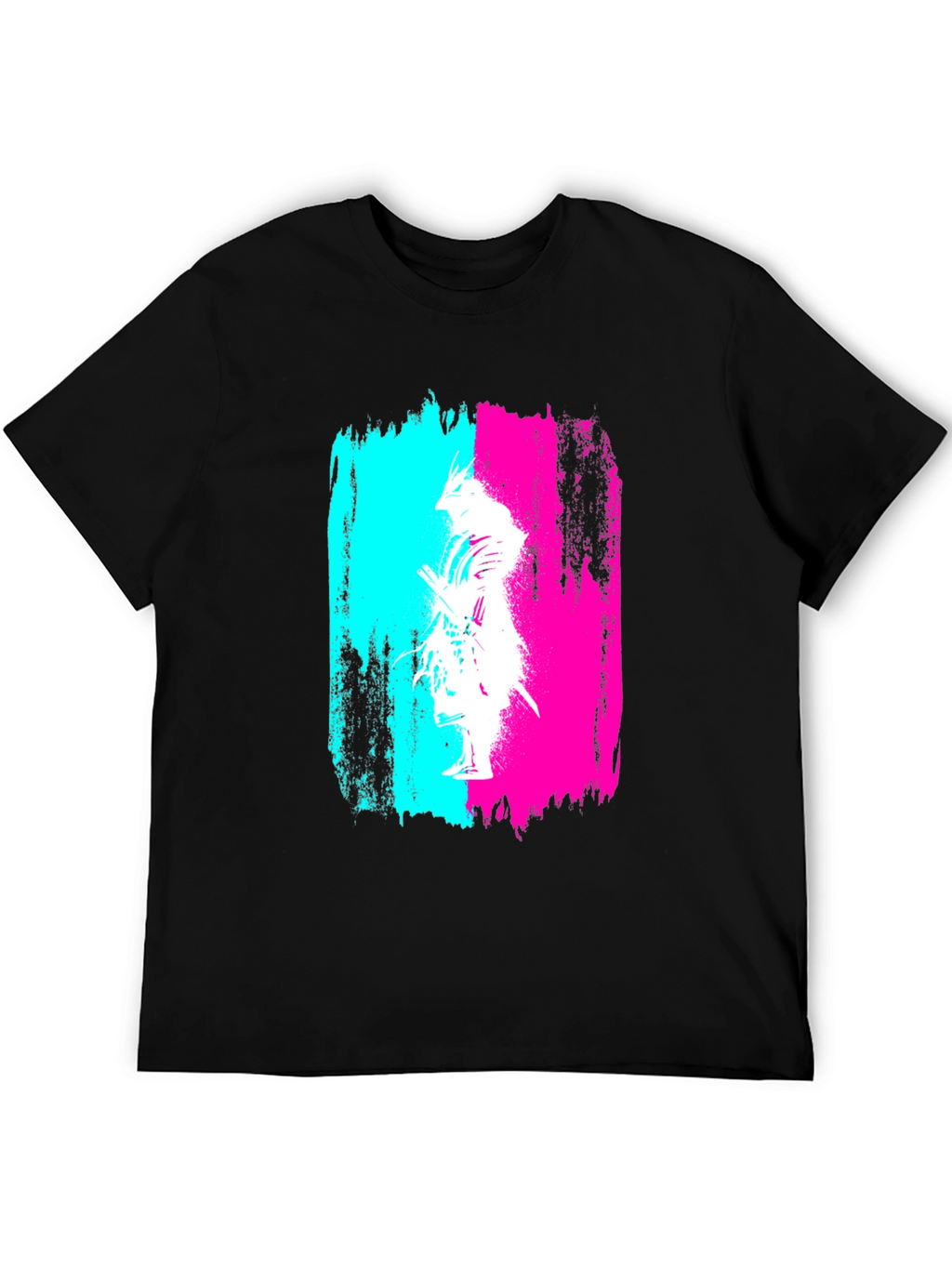 Abstract Samurai Graphic Black T-Shirt