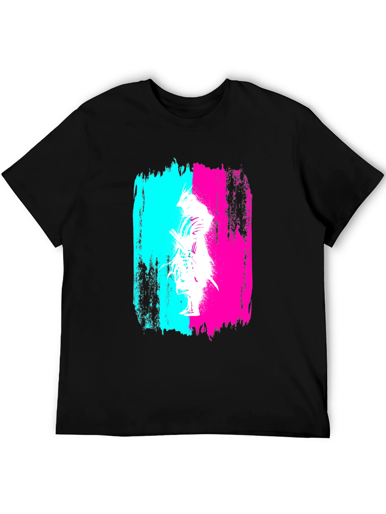 Abstract Samurai Graphic Black T-Shirt