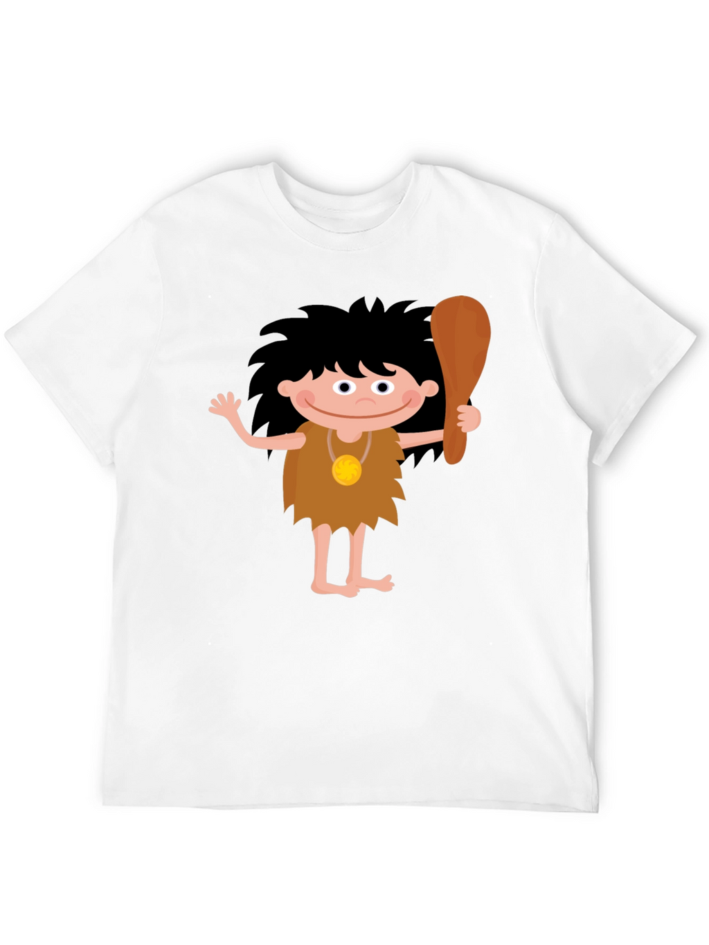 Cartoon Caveman Graphic T-Shirt