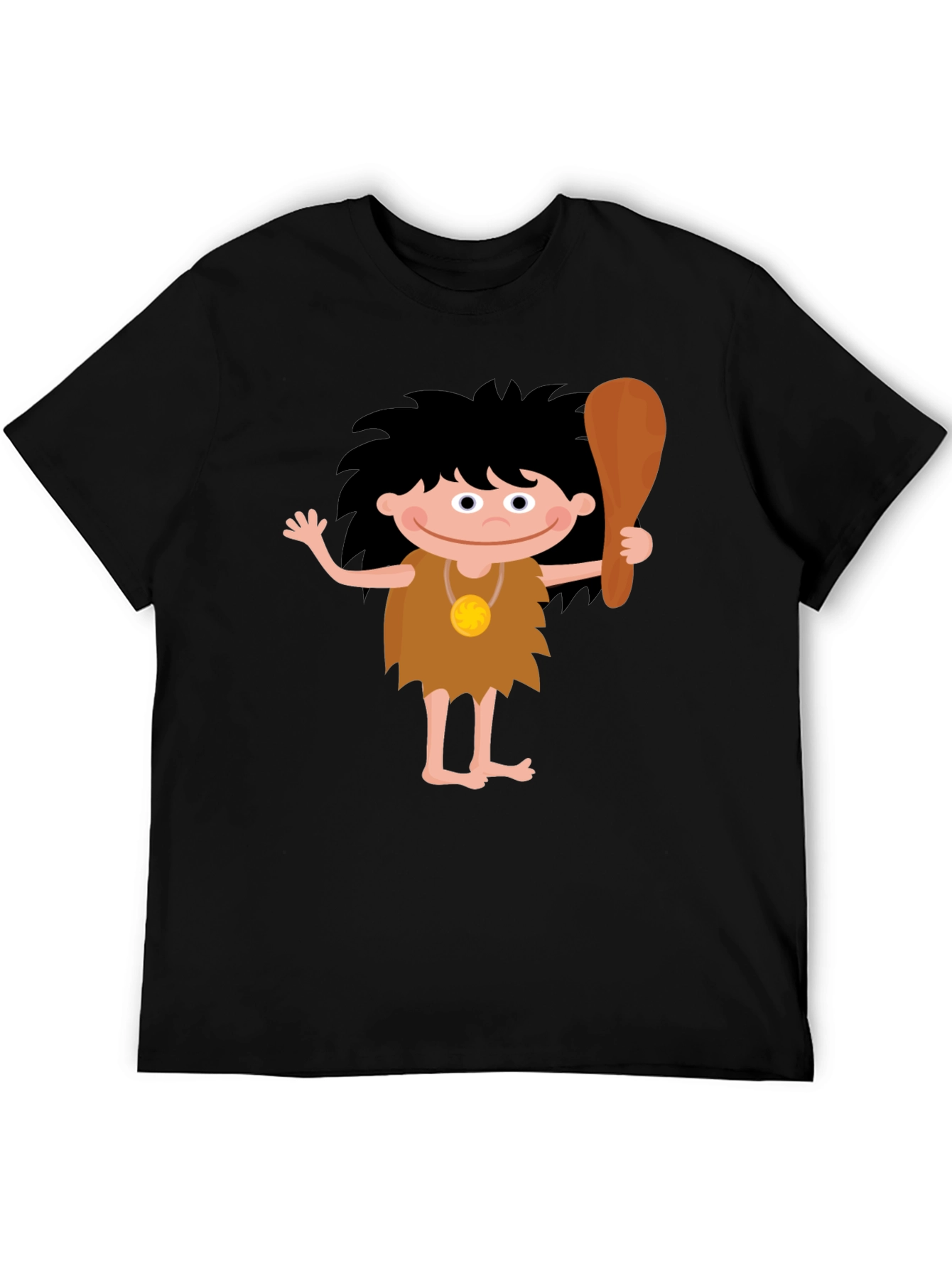 Cartoon Caveman Graphic T-Shirt